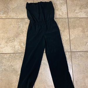 Ann Taylor LOFT XS Petite Black Strapless Romper